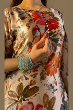 Multi Floral Farshi Shalwar Kameez with Dupatta