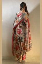 Multi Floral Farshi Shalwar Kameez with Dupatta