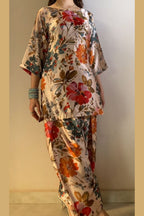 Multi Floral Farshi Shalwar Kameez with Dupatta