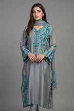 Kaftan Suit with Turquoise Embroidery